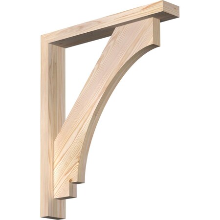 Ekena Millwork Imperial Block Smooth Bracket w/ Offset Brace, Douglas Fir, 3 1/2"W x 22"D x 26"H BKT0402X22X26IMP05SDF